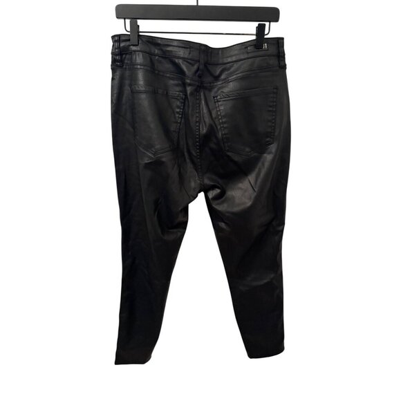 Kut black leather like pants "Fab Ab" high rise size 12 - Picture 3 of 4